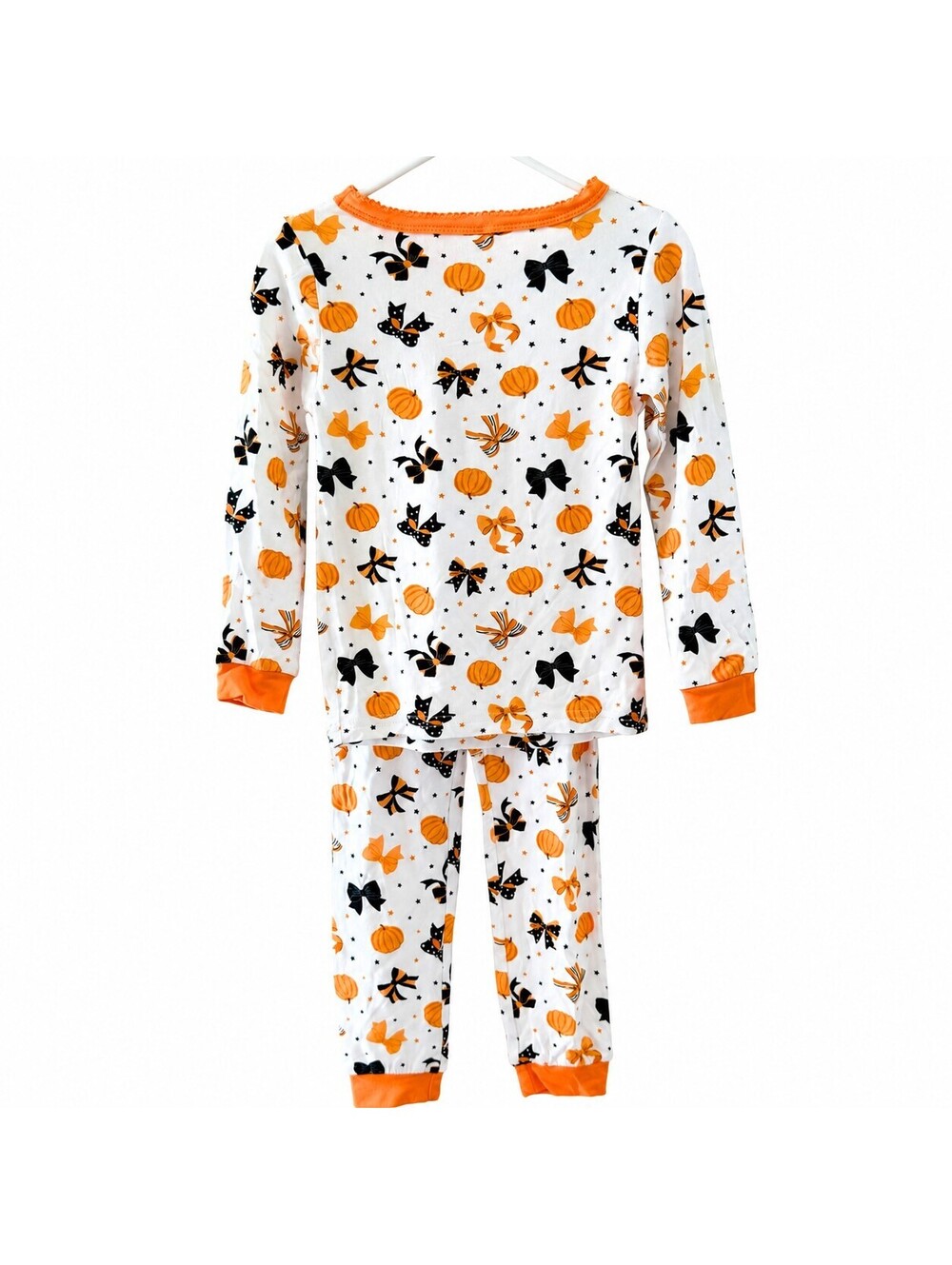 Milkberry 3-Piece Toddler Pajama Set Size 3T - Bamboo Rayon, Halloween Pumpkin